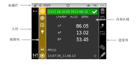 Ci62色差分析儀顯示界面